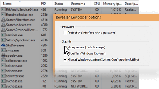 revealer keylogger pro can it work when private brouser used